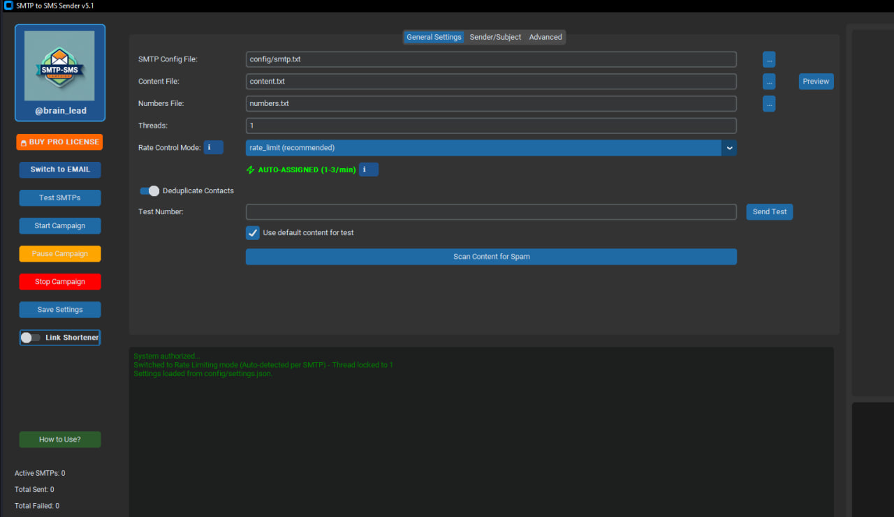 SMTP to SMS sender — product capture